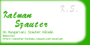 kalman szauter business card